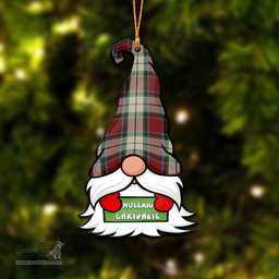 ScotsTee Shop Scottish Rose White Dress Clan Tartan Ornament Gnome Christmas Ornament with His Tartan Christmas Hat