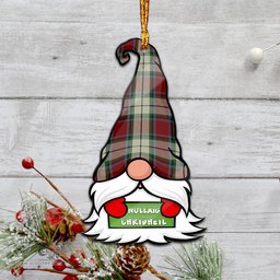ScotsTee Shop Scottish Rose White Dress Clan Tartan Ornament Gnome Christmas Ornament with His Tartan Christmas Hat