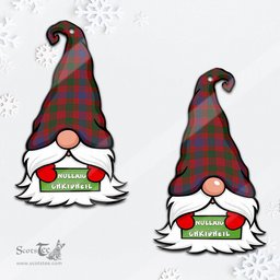 ScotsTee Shop Scottish Ross Clan Tartan Ornament Gnome Christmas Ornament with His Tartan Christmas Hat