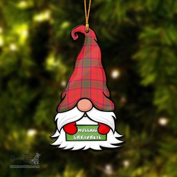 ScotsTee Shop Scottish Ross Modern Clan Tartan Ornament Gnome Christmas Ornament with His Tartan Christmas Hat