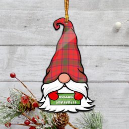 ScotsTee Shop Scottish Ross Modern Clan Tartan Ornament Gnome Christmas Ornament with His Tartan Christmas Hat