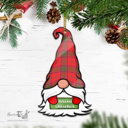 ScotsTee Shop Scottish Ross Modern Clan Tartan Ornament Gnome Christmas Ornament with His Tartan Christmas Hat