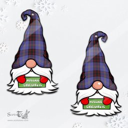 ScotsTee Shop Scottish Rutherford Clan Tartan Ornament Gnome Christmas Ornament with His Tartan Christmas Hat
