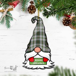 ScotsTee Shop Scottish Taylor Dress Clan Tartan Ornament Gnome Christmas Ornament with His Tartan Christmas Hat