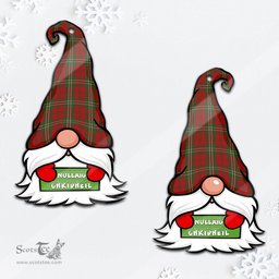 ScotsTee Shop Scottish Scott Clan Tartan Ornament Gnome Christmas Ornament with His Tartan Christmas Hat