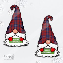 ScotsTee Shop Scottish Wishart Dress Clan Tartan Ornament Gnome Christmas Ornament with His Tartan Christmas Hat