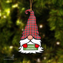 ScotsTee Shop Scottish Sinclair Modern Clan Tartan Ornament Gnome Christmas Ornament with His Tartan Christmas Hat