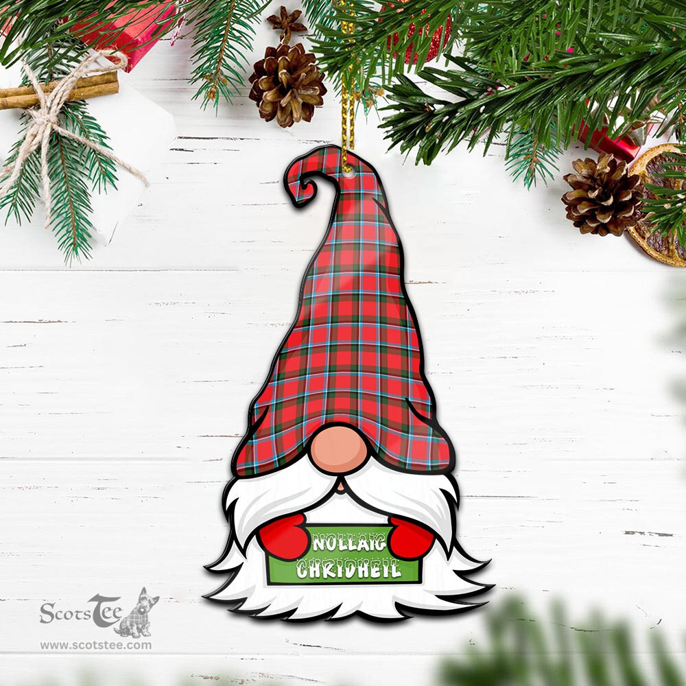 ScotsTee Shop Scottish Sinclair Modern Clan Tartan Ornament Gnome Christmas Ornament with His Tartan Christmas Hat