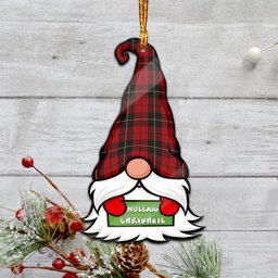 ScotsTee Shop Scottish Wallace Clan Tartan Ornament Gnome Christmas Ornament with His Tartan Christmas Hat