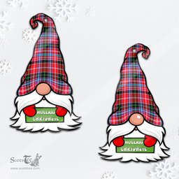 ScotsTee Shop Scottish Udny Clan Tartan Ornament Gnome Christmas Ornament with His Tartan Christmas Hat
