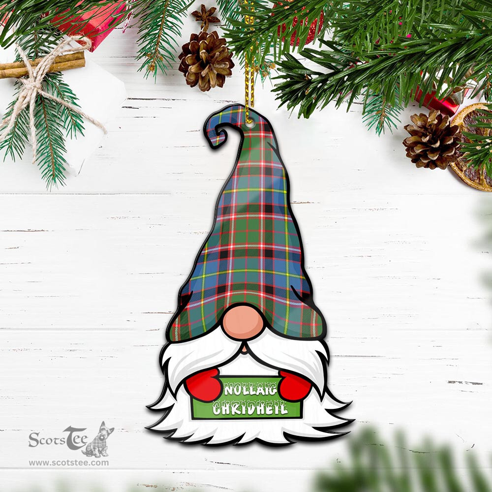 ScotsTee Shop Scottish Stirling Bannockburn Clan Tartan Ornament Gnome Christmas Ornament with His Tartan Christmas Hat