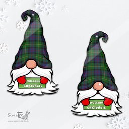 ScotsTee Shop Scottish Tait Modern Clan Tartan Ornament Gnome Christmas Ornament with His Tartan Christmas Hat