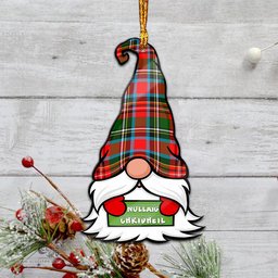 ScotsTee Shop Scottish Stewart Royal Clan Tartan Ornament Gnome Christmas Ornament with His Tartan Christmas Hat