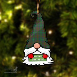 ScotsTee Shop Scottish Shaw of Tordarroch Green Hunting Clan Tartan Ornament Gnome Christmas Ornament with His Tartan Christmas Hat