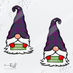 ScotsTee Shop Scottish Wardlaw Clan Tartan Ornament Gnome Christmas Ornament with His Tartan Christmas Hat