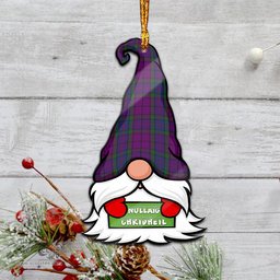 ScotsTee Shop Scottish Wardlaw Clan Tartan Ornament Gnome Christmas Ornament with His Tartan Christmas Hat