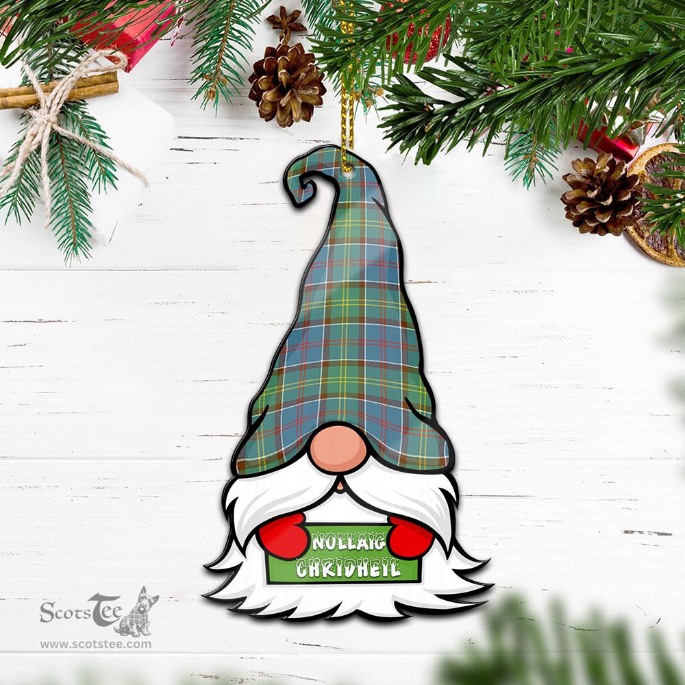 ScotsTee Shop Scottish Whitelaw Clan Tartan Ornament Gnome Christmas Ornament with His Tartan Christmas Hat