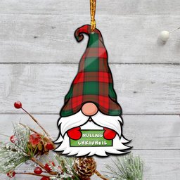 ScotsTee Shop Scottish Stewart Atholl Modern Clan Tartan Ornament Gnome Christmas Ornament with His Tartan Christmas Hat