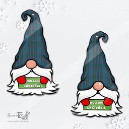 ScotsTee Shop Scottish Watkins of Wales Clan Tartan Ornament Gnome Christmas Ornament with His Tartan Christmas Hat
