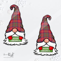 ScotsTee Shop Scottish Shaw Red Modern Clan Tartan Ornament Gnome Christmas Ornament with His Tartan Christmas Hat