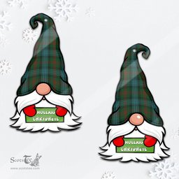 ScotsTee Shop Scottish Ross Hunting Clan Tartan Ornament Gnome Christmas Ornament with His Tartan Christmas Hat