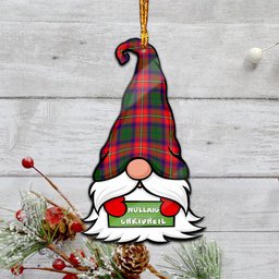 ScotsTee Shop Scottish Wauchope Clan Tartan Ornament Gnome Christmas Ornament with His Tartan Christmas Hat