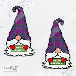 ScotsTee Shop Scottish Wardlaw Modern Clan Tartan Ornament Gnome Christmas Ornament with His Tartan Christmas Hat