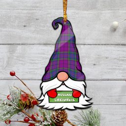 ScotsTee Shop Scottish Wardlaw Modern Clan Tartan Ornament Gnome Christmas Ornament with His Tartan Christmas Hat