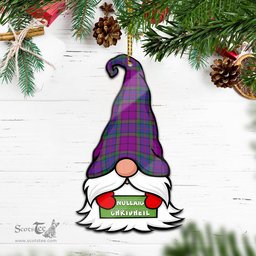 ScotsTee Shop Scottish Wardlaw Modern Clan Tartan Ornament Gnome Christmas Ornament with His Tartan Christmas Hat