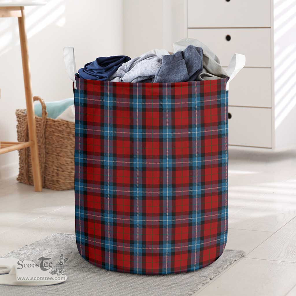 ScotsTee Shop Scottish Baillie of Polkemmet Red Clan Tartan Laundry Basket Round Waterproof