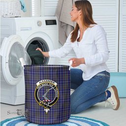 ScotsTee Shop Scottish Alexander of Menstry Clan Crest Tartan Laundry Basket Round Waterproof