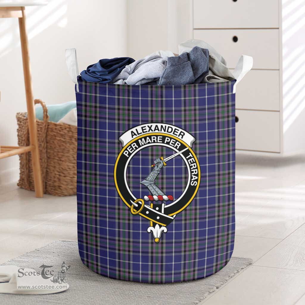 ScotsTee Shop Scottish Alexander of Menstry Clan Crest Tartan Laundry Basket Round Waterproof