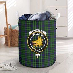 ScotsTee Shop Scottish Campbell of Breadalbane Clan Crest Tartan Laundry Basket Round Waterproof
