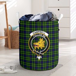ScotsTee Shop Scottish Campbell of Breadalbane Modern Clan Crest Tartan Laundry Basket Round Waterproof