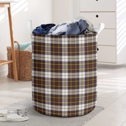 ScotsTee Shop Scottish Burns Battalion Weathered Clan Tartan Laundry Basket Round Waterproof