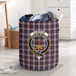 ScotsTee Shop Scottish Cameron of Erracht Dress Clan Crest Tartan Laundry Basket Round Waterproof