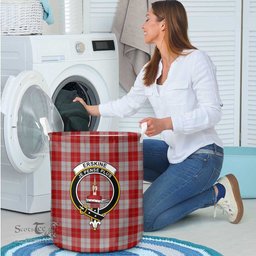 ScotsTee Shop Scottish Erskine Red Clan Crest Tartan Laundry Basket Round Waterproof
