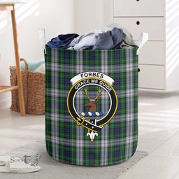 ScotsTee Shop Scottish Forbes Dress Clan Crest Tartan Laundry Basket Round Waterproof