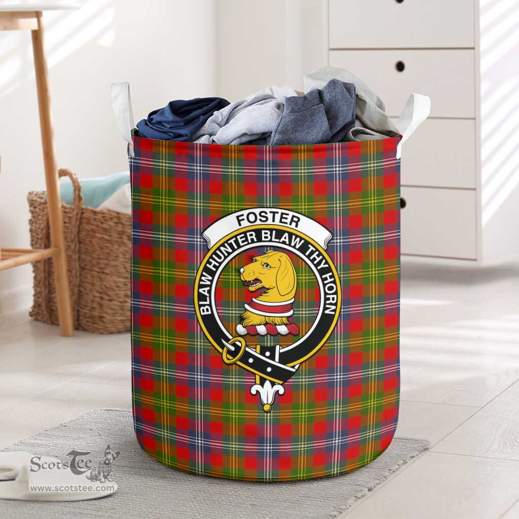 ScotsTee Shop Scottish Foster Modern Clan Crest Tartan Laundry Basket Round Waterproof