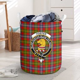 ScotsTee Shop Scottish Foster Modern Clan Crest Tartan Laundry Basket Round Waterproof