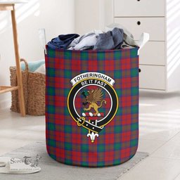ScotsTee Shop Scottish Fotheringham Clan Crest Tartan Laundry Basket Round Waterproof