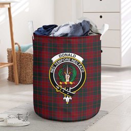 ScotsTee Shop Scottish Donald of Glencoe Clan Crest Tartan Laundry Basket Round Waterproof