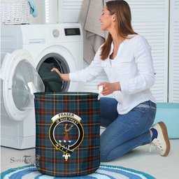 ScotsTee Shop Scottish Fraser Hunting Ancient Clan Crest Tartan Laundry Basket Round Waterproof