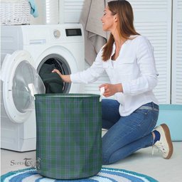 ScotsTee Shop Scottish Irvine of Drum Clan Tartan Laundry Basket Round Waterproof
