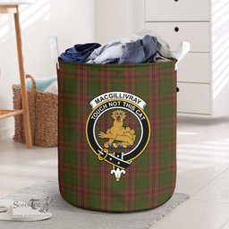 ScotsTee Shop Scottish MacGillivray Hunting Clan Crest Tartan Laundry Basket Round Waterproof