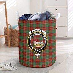 ScotsTee Shop Scottish MacDonald of Kingsburgh Clan Crest Tartan Laundry Basket Round Waterproof