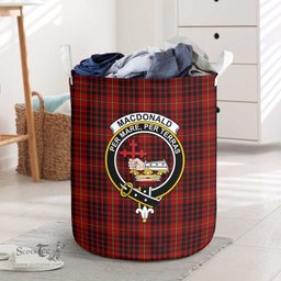 ScotsTee Shop Scottish MacDonald of Ardnamurchan Clan Crest Tartan Laundry Basket Round Waterproof