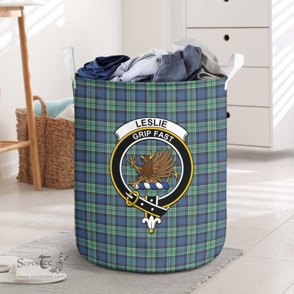 ScotsTee Shop Scottish Leslie Hunting Ancient Clan Crest Tartan Laundry Basket Round Waterproof