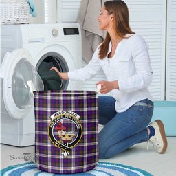 ScotsTee Shop Scottish MacDonald Dress Modern Clan Crest Tartan Laundry Basket Round Waterproof