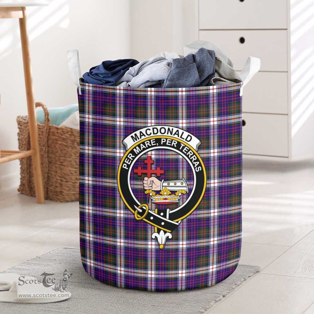 ScotsTee Shop Scottish MacDonald Dress Modern Clan Crest Tartan Laundry Basket Round Waterproof